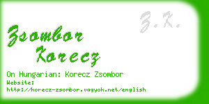 zsombor korecz business card